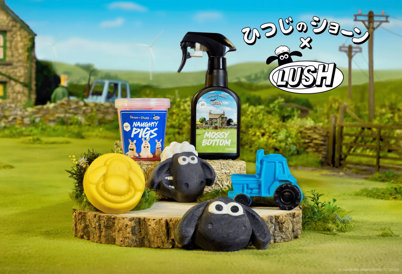 「ひつじのショーン x LUSH」メインビジュアル